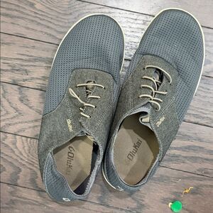 Okulai Nohea Moku Boat Shoes No Tie Laces Stretch Construction Mens 10.5 Wide